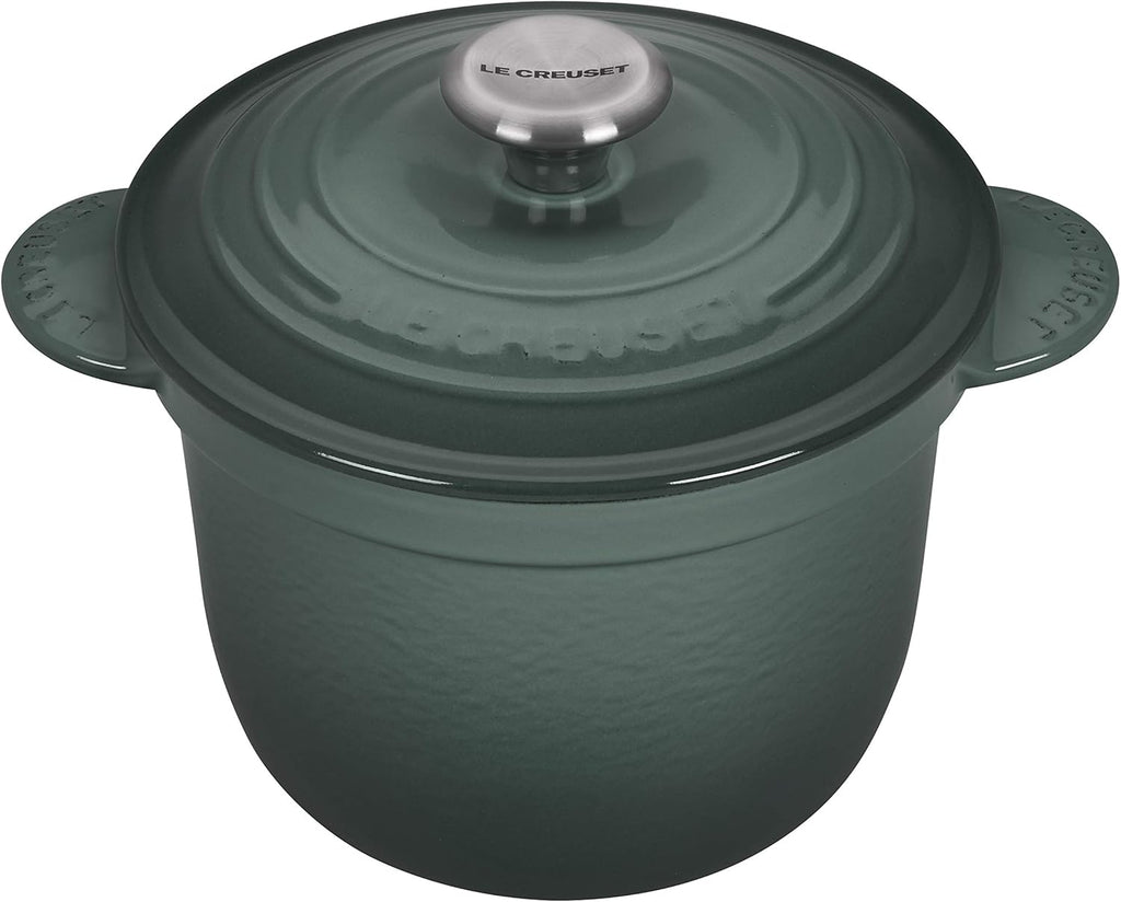 Enameled Cast Iron Rice Pot with Stoneware Insert, 2-1/2-Quart C163