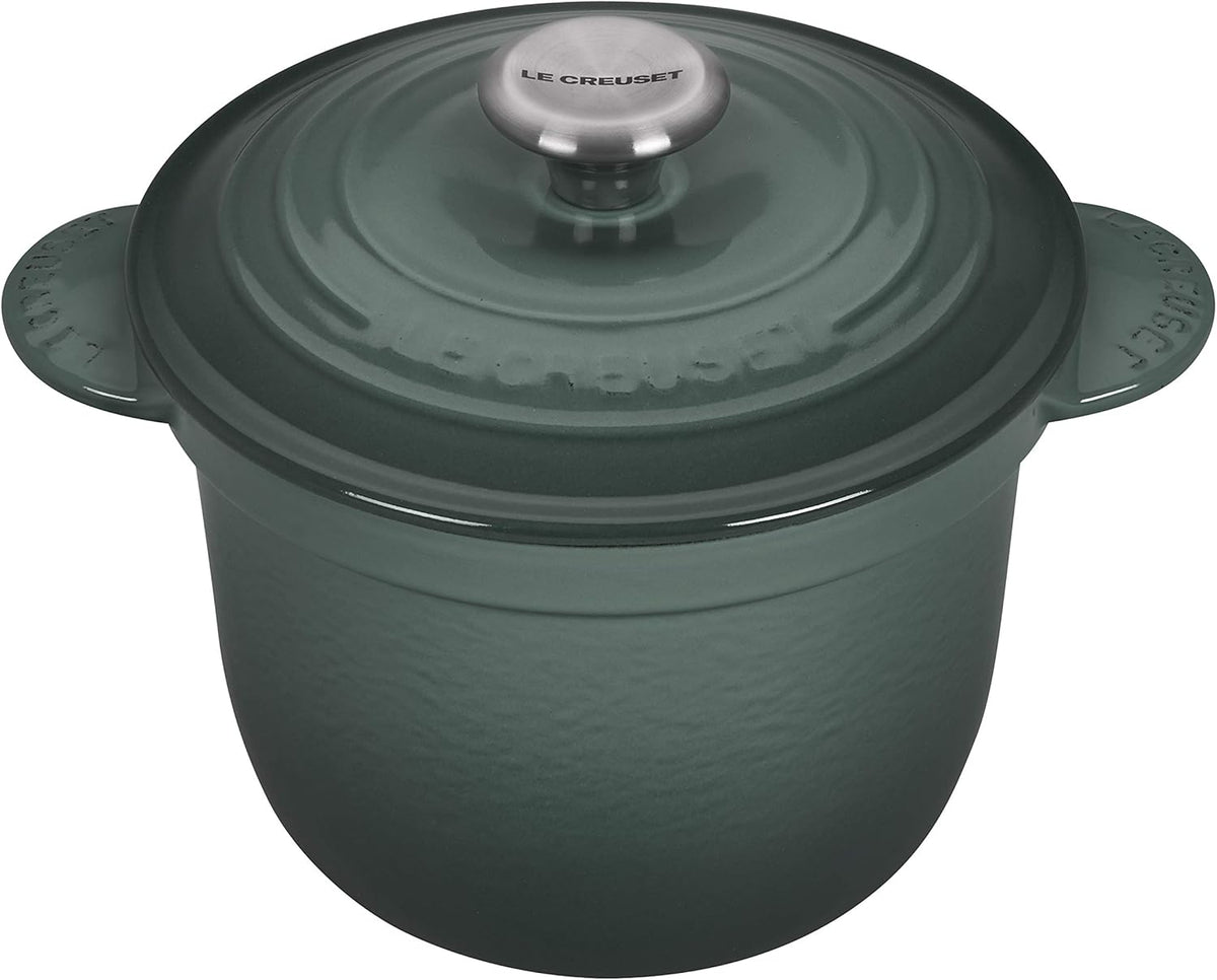 Enameled Cast Iron Rice Pot with Stoneware Insert, 2-1/2-Quart C163