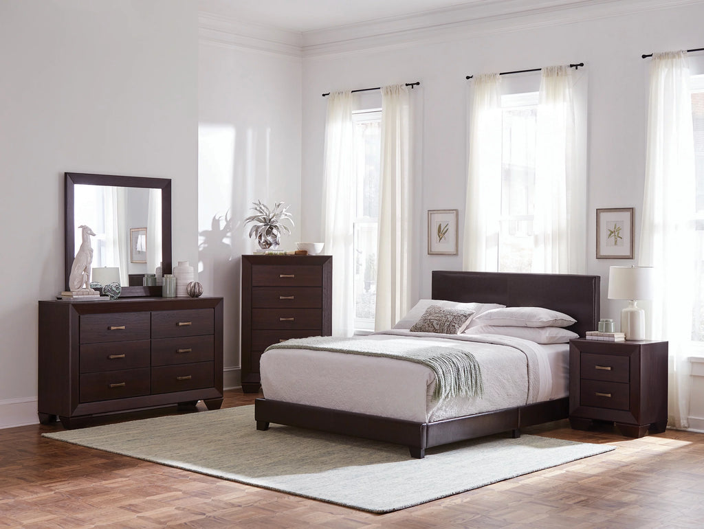 Upholstered California King Bed Brown H814