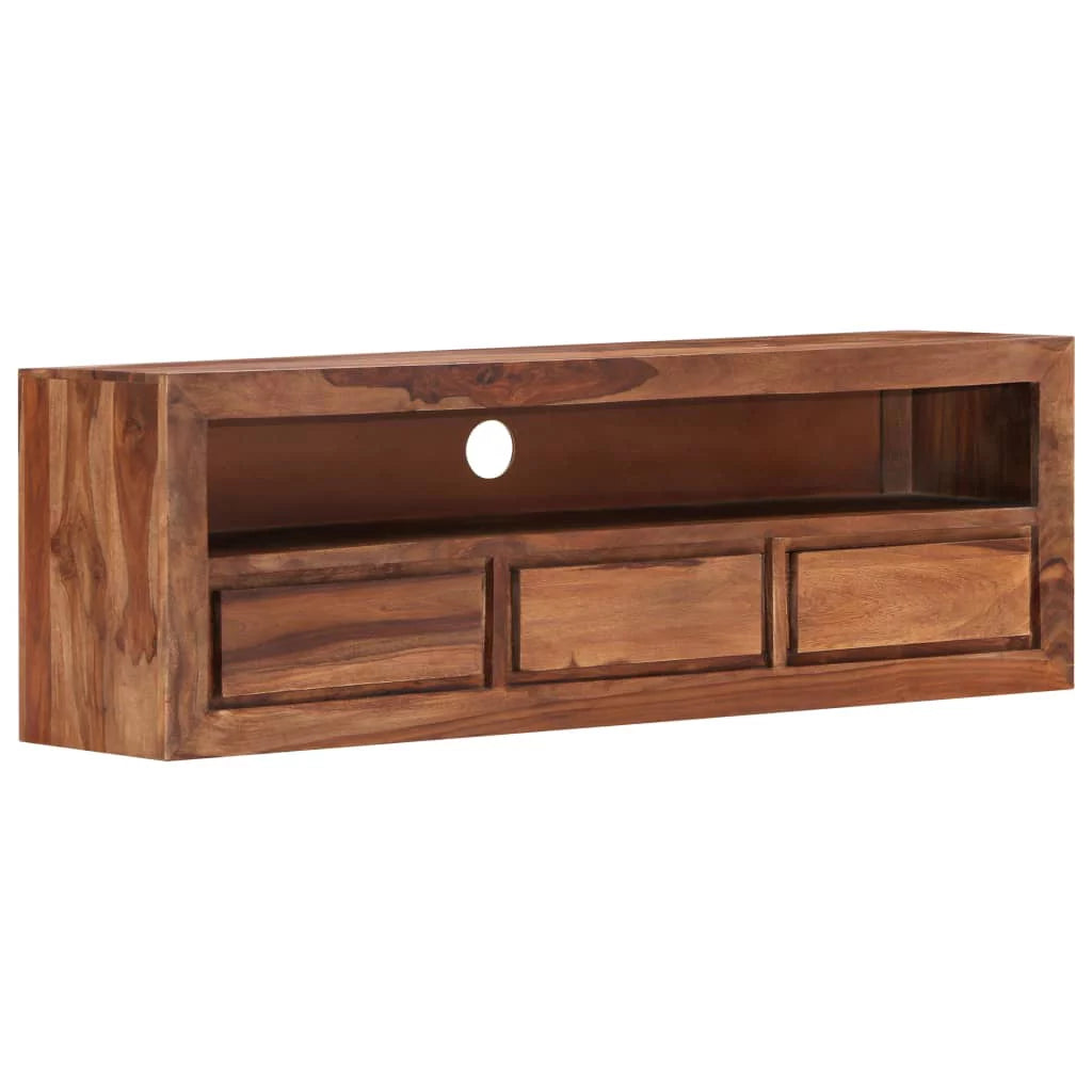 Rustic 3 Drawer TV Stand with Cable Outlet N188