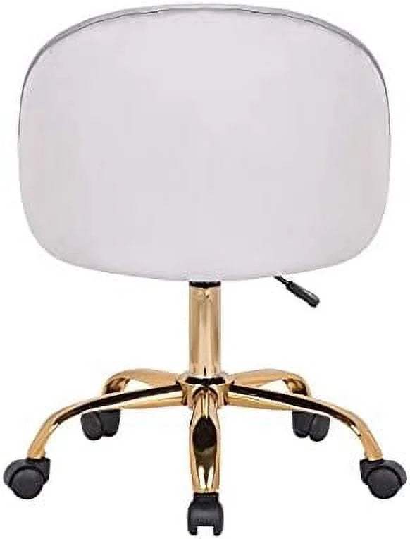 Velvet Home Office Desk Chair with Gold Metal Legs Q233602