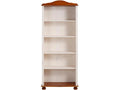 5 Shelf Open Bookcase, White and Honey H5230