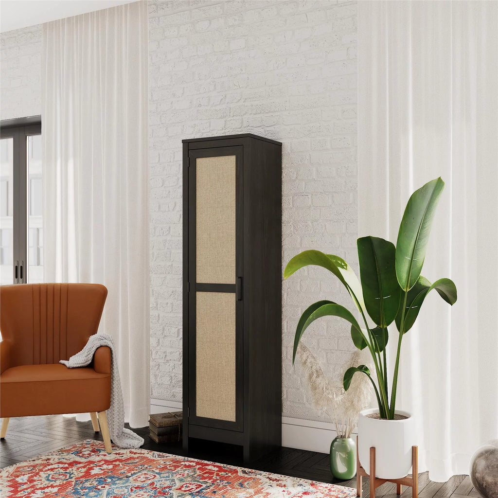 Black Oak 1 Door Cabinet P358449