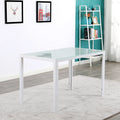 Glass Dining Table with 4 Metal Legs K456