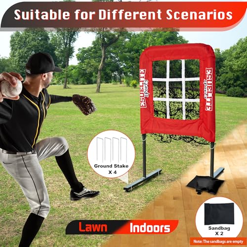 9 Hole Pitching Net with Strike Zone G370864