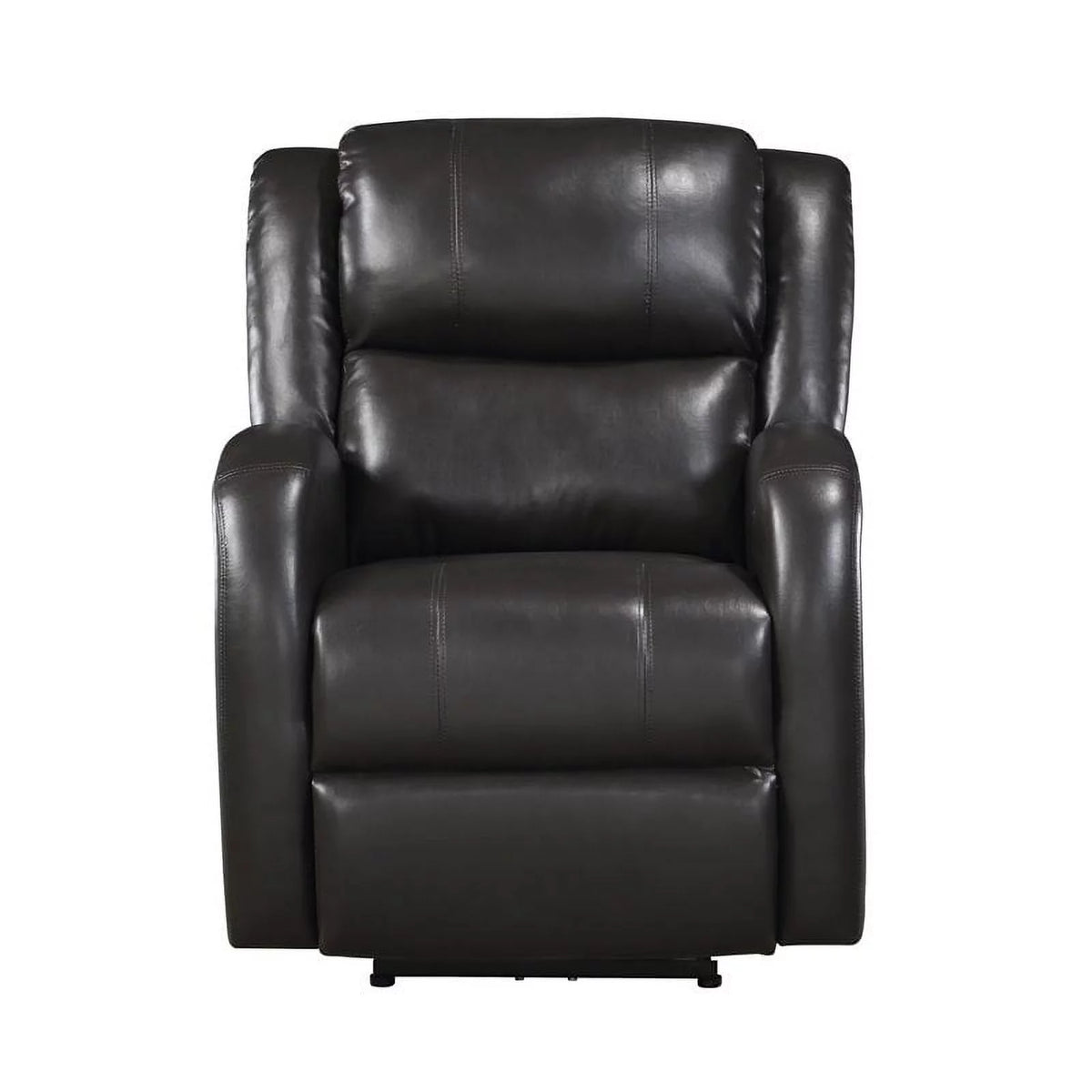 Brown Faux Leather Power Reclining Chair R134