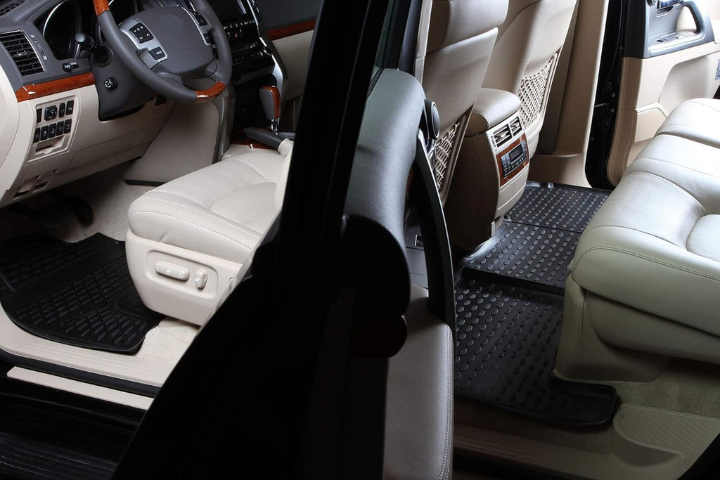 Black 3 Row Floor Mats Liner Set P346949