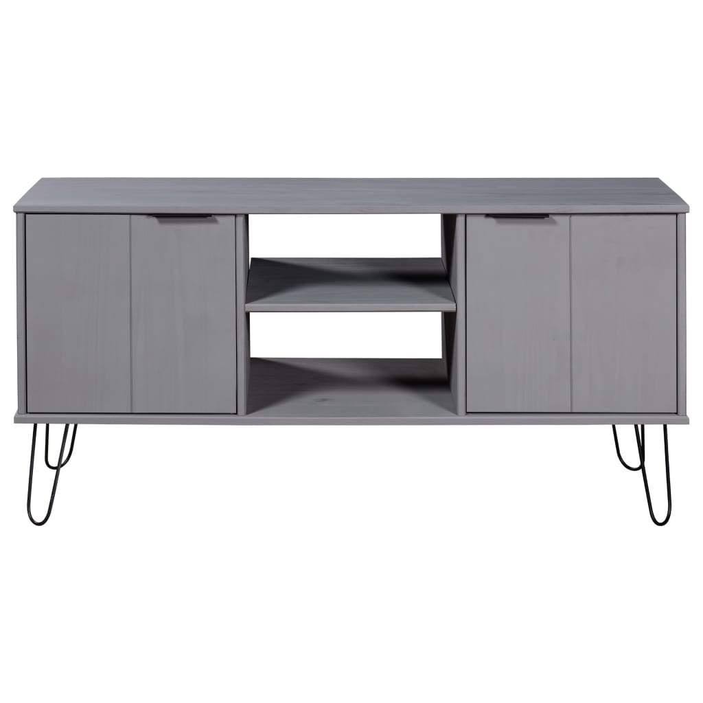 Gray Solid Pine Wood TV Cabinet R4617