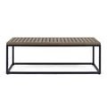 Grey Acacia Wood and Iron Bench D40718