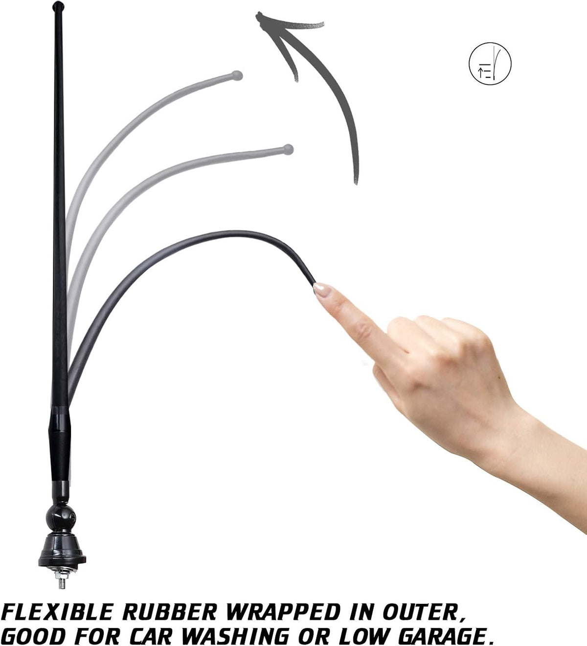 16 Inch Black AM/FM Marine Antenna O1419