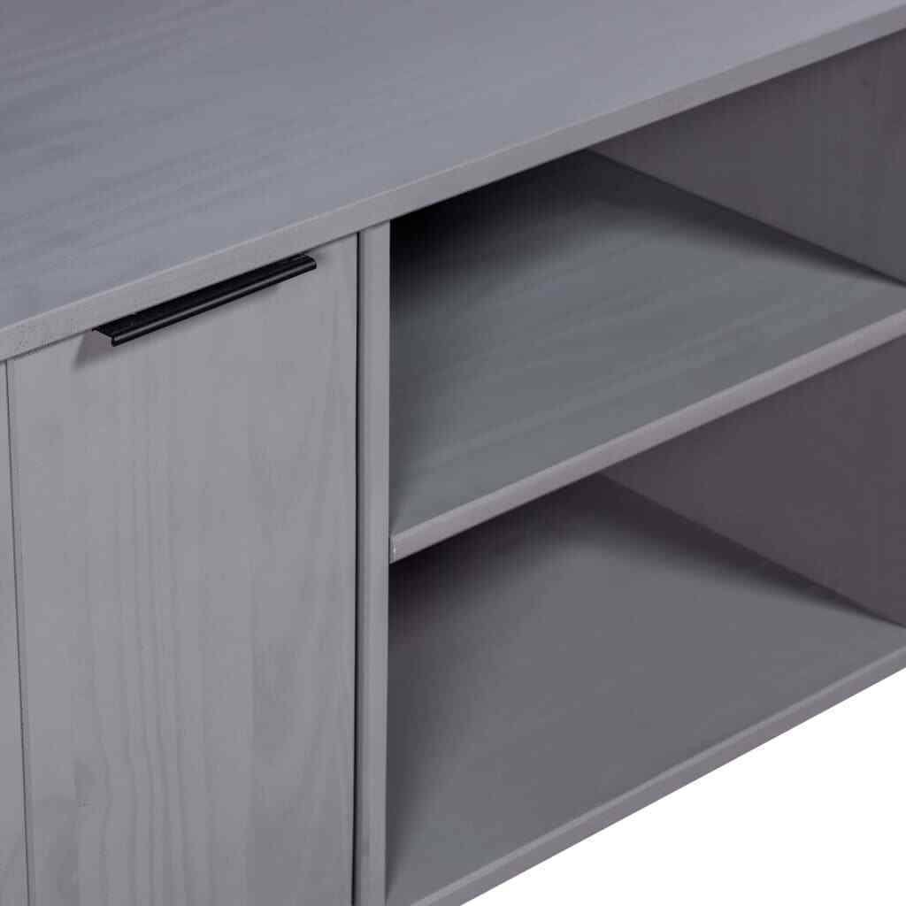 Gray Solid Pine Wood TV Cabinet R4617