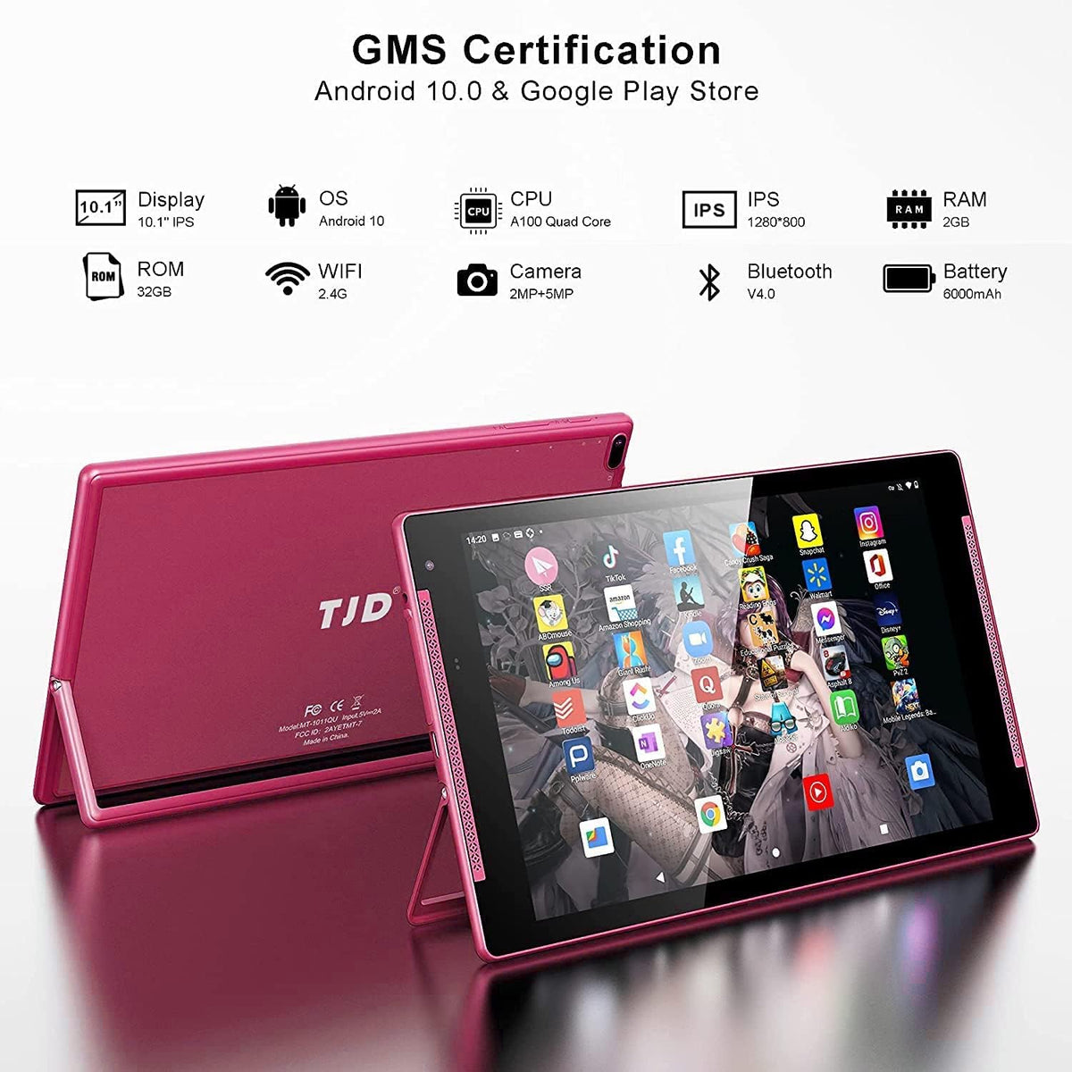 10.1 Inch Android Tablet Quad-Core 32GB Gray U749255