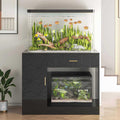 Black Aquarium Stand with Drawer and Cabinet Y2799