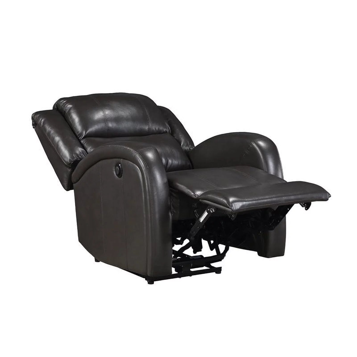 Brown Faux Leather Power Reclining Chair R134