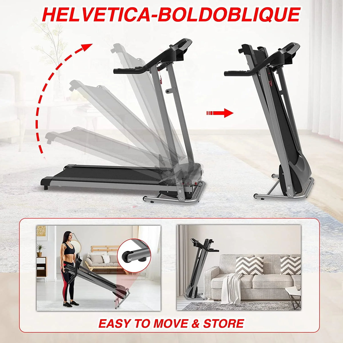 Portable Electric Folding Treadmill V226860