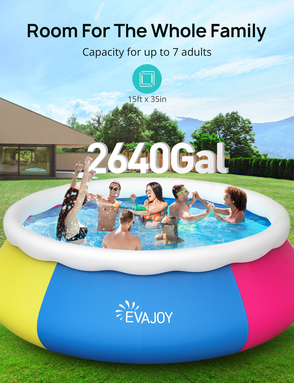 10ft × 30in Easy Set Inflatable Swimming Pool with Pool Cover Q332