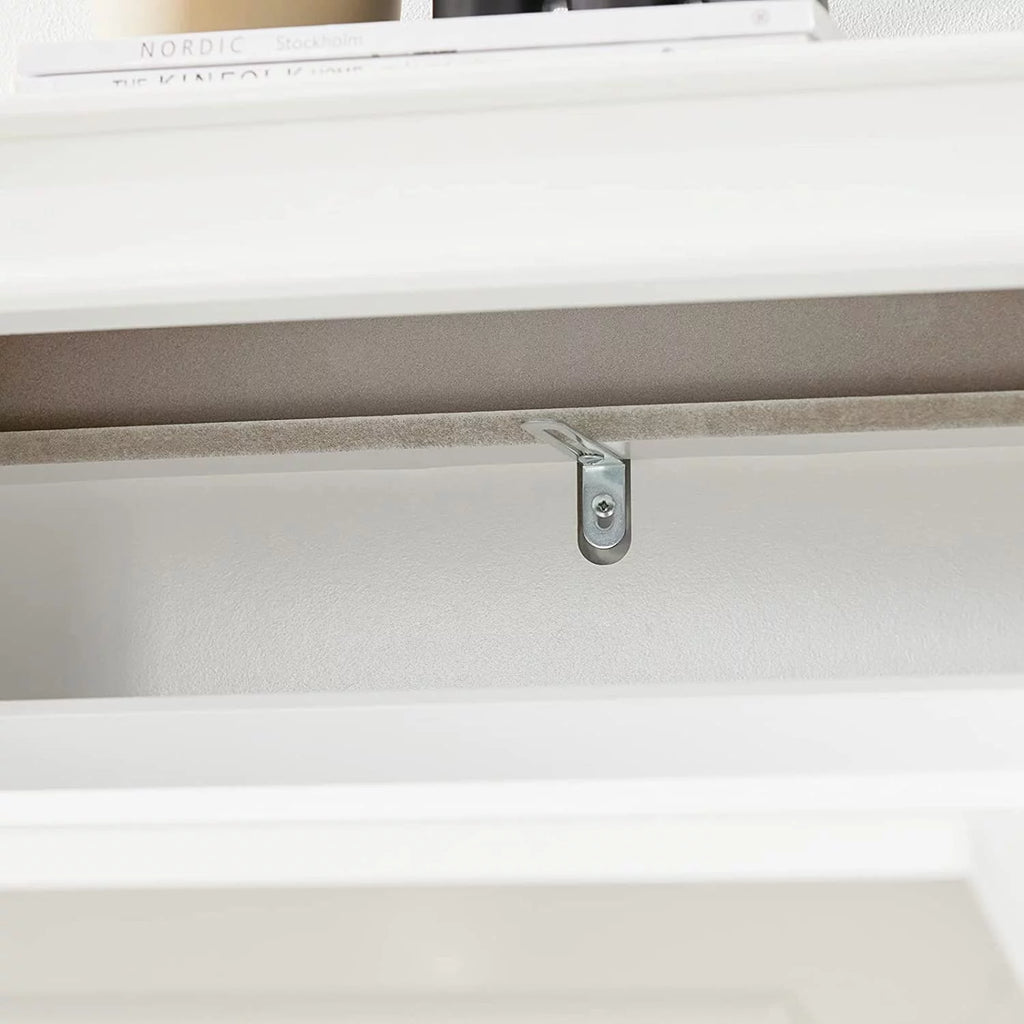 White 2 Flip-Drawers Shoe Cabinet P85240