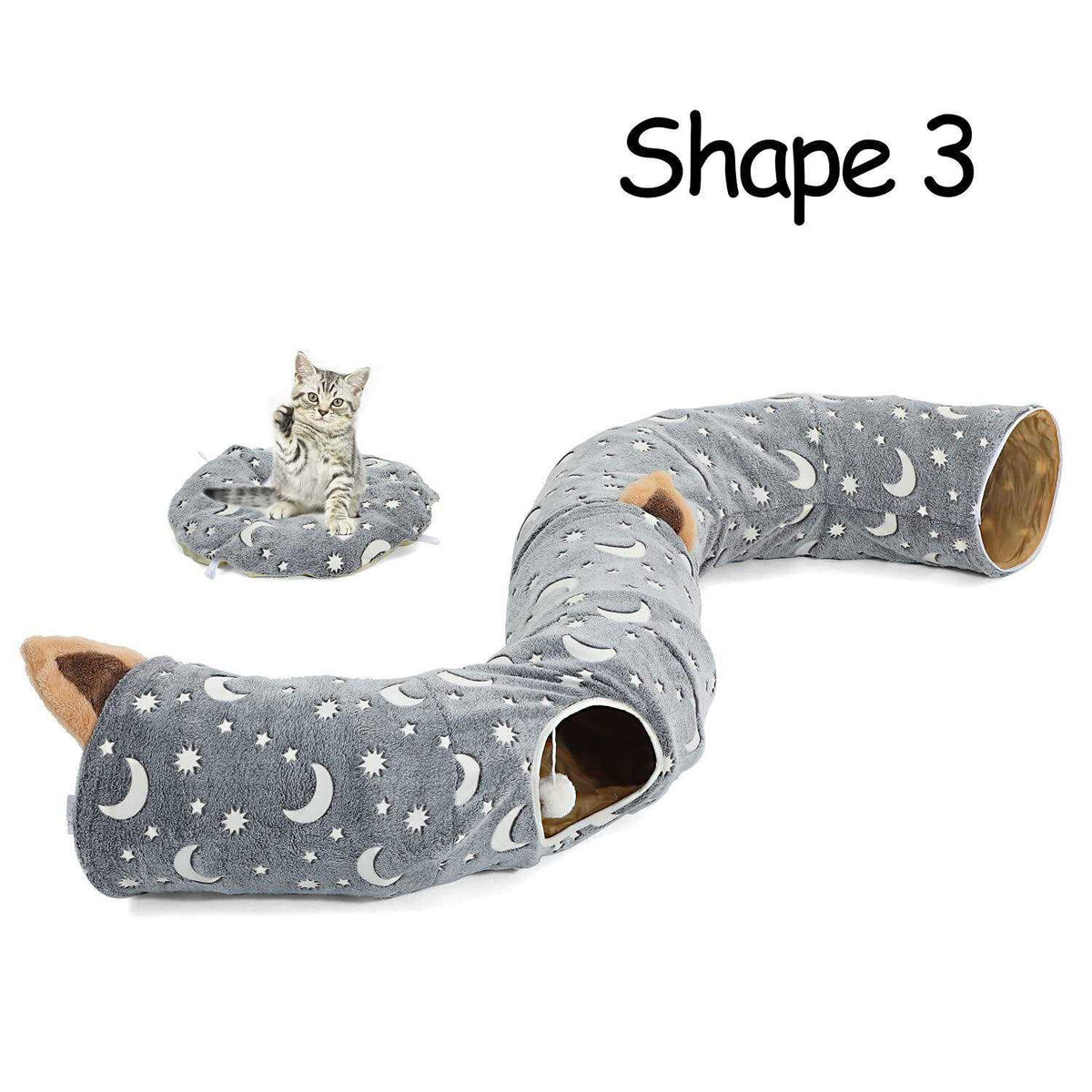 Collapsible Cat Tunnel Tube with Plush Ball Toys X799
