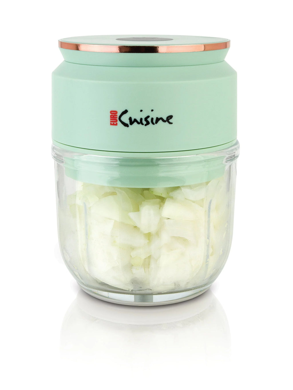 Green Mini Cordless Rechargeable Chopper with Glass Bowl G266125
