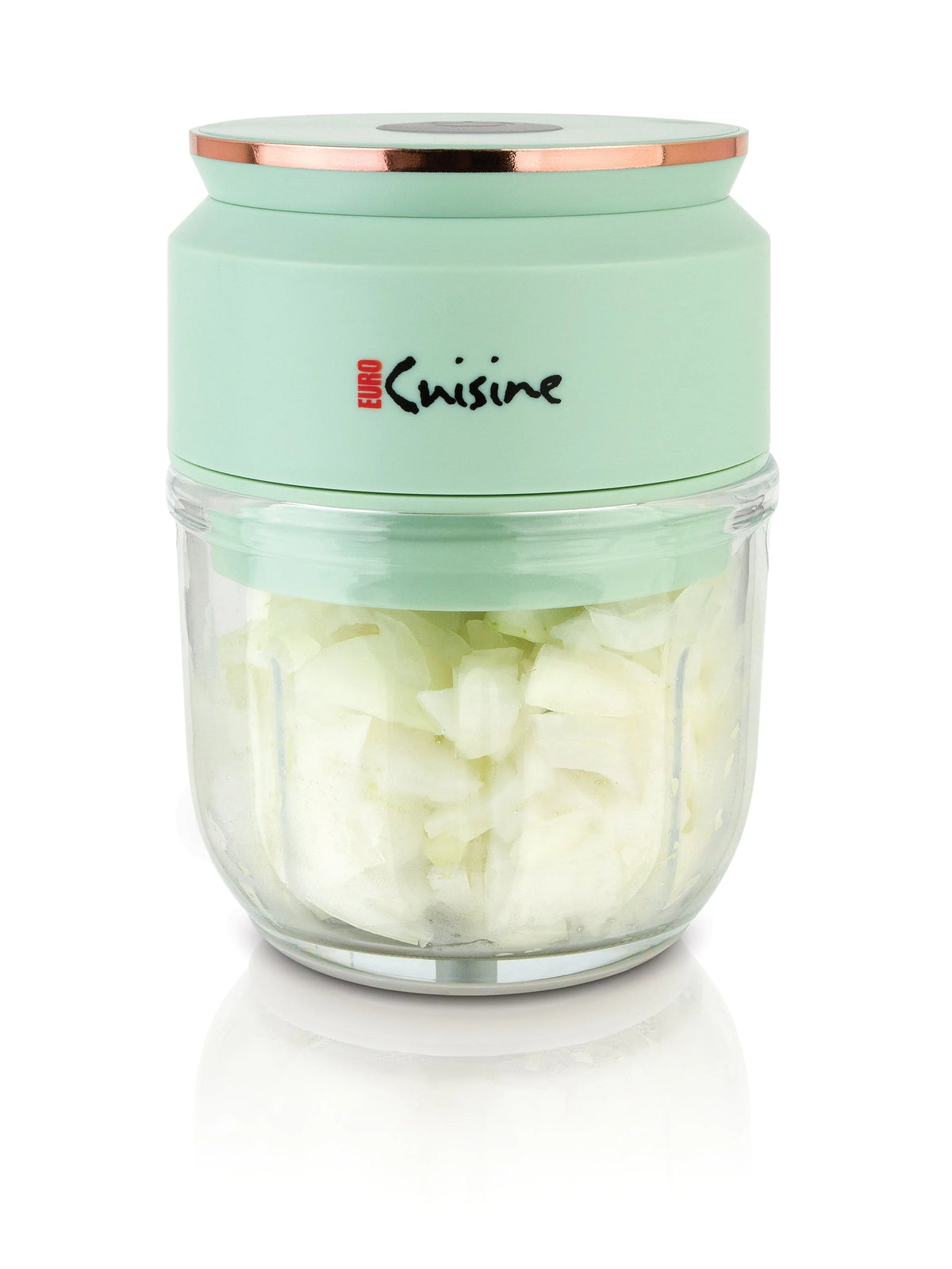 Green Mini Cordless Rechargeable Chopper with Glass Bowl G266125
