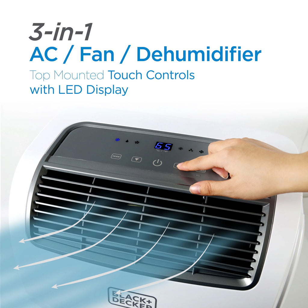 6,500 BTU Portable Air Conditioner 3-in-1 AC Unit Dehumidifier Fan C9704