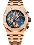 Pink Gold Blue Dial Chronograph 42mm Q430