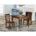 3PC Square 36 inch Table and 2 Double x Back Chairs G365