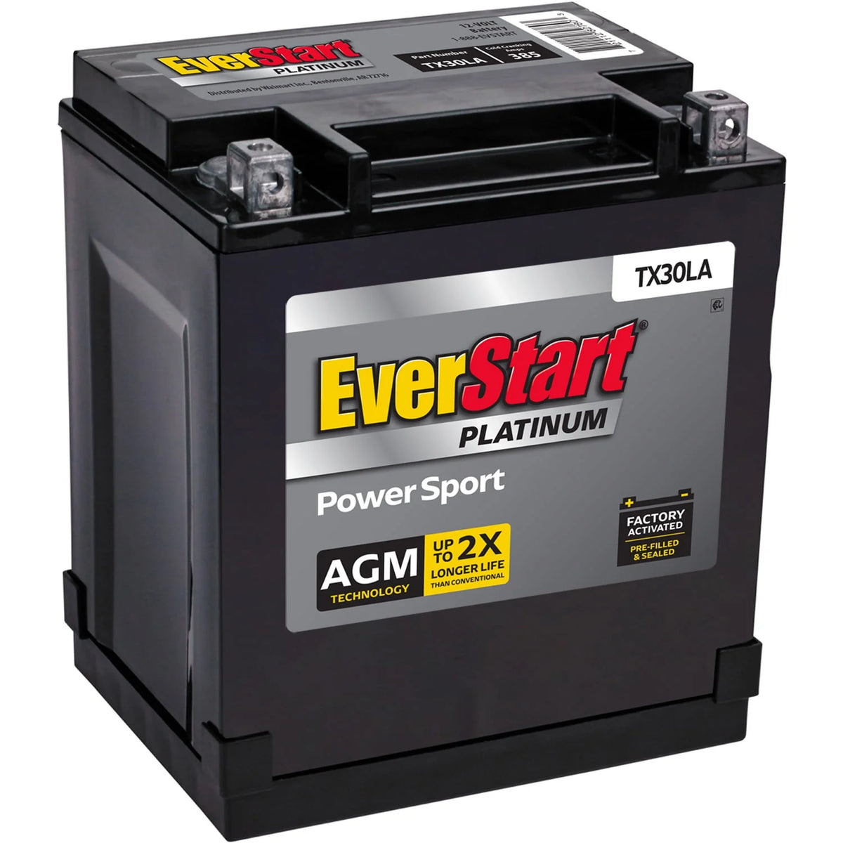 AGM PowerSport Battery Group Size TX30LA 12Volt 385 CCA G7460