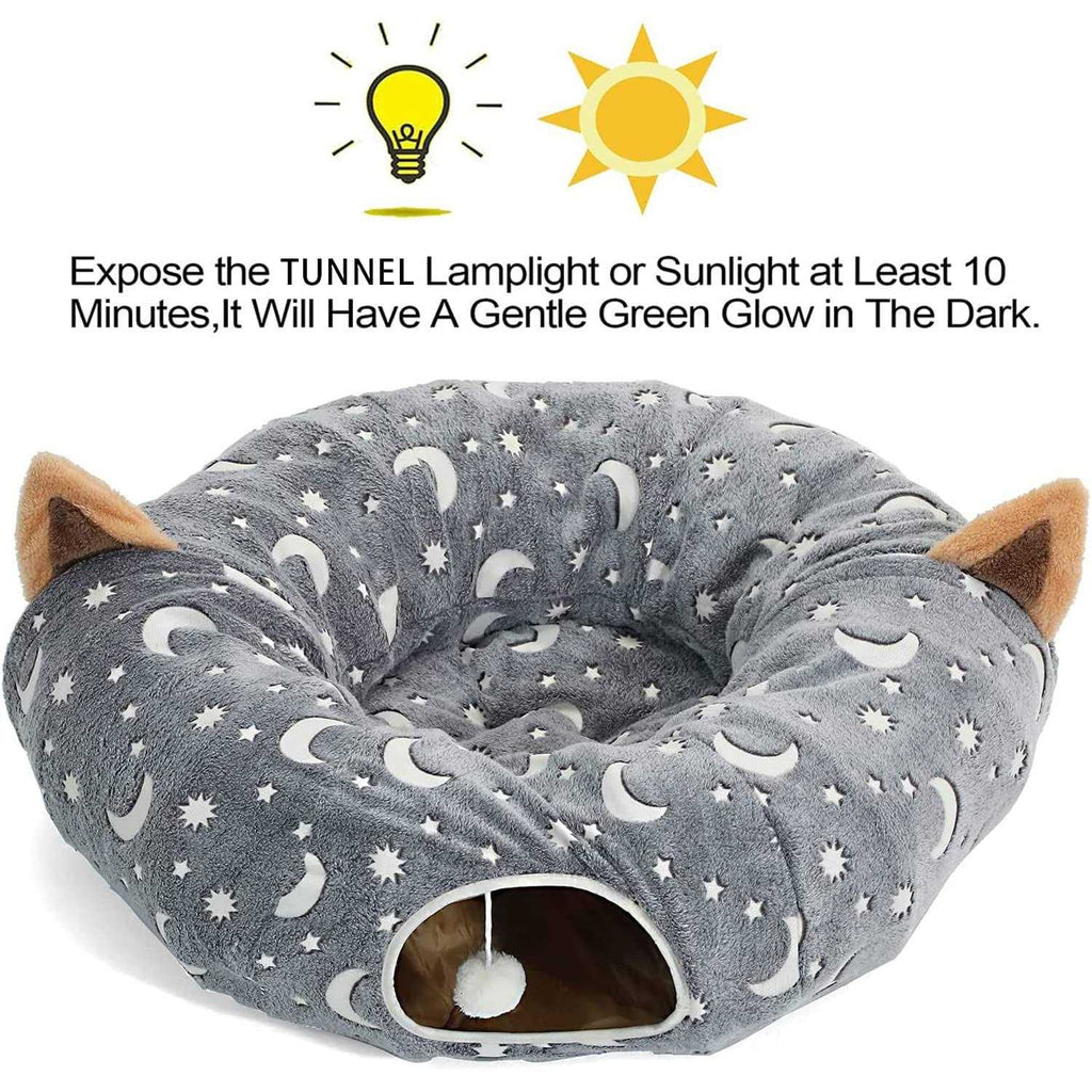 Collapsible Cat Tunnel Tube with Plush Ball Toys X799