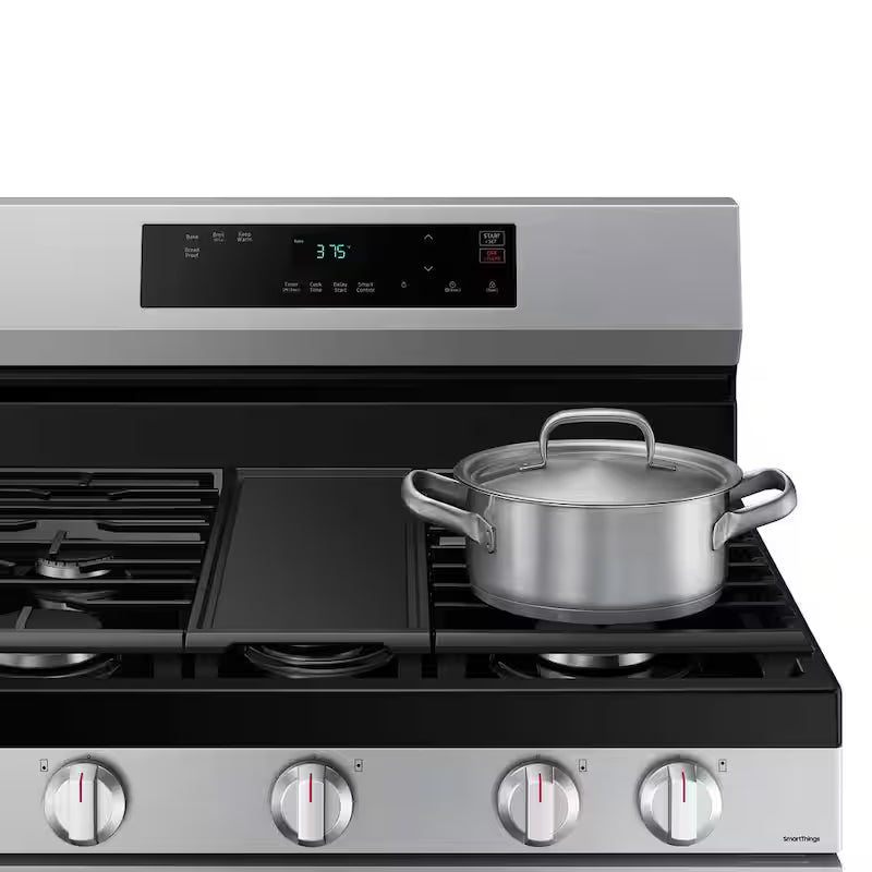 6.0 cu. ft. Smart Freestanding Gas Range with Integrated Griddle in Stainless Steel Z5932