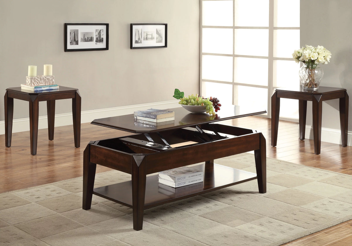 Wooden End Table with Beveled Tapered Legs J20111