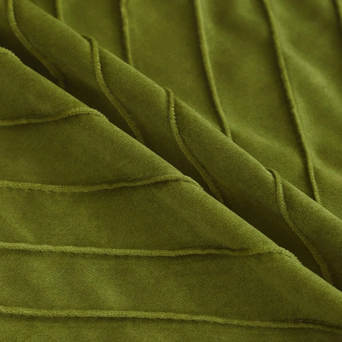 Green Velvet Throw Pillow Covers 22x22 Pack of 2 F3415