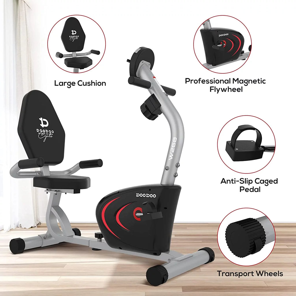 Recumbent Stationary Bike Magnetic Resistance N2078