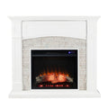 White and Black Contemporary Electric Fireplace E747513