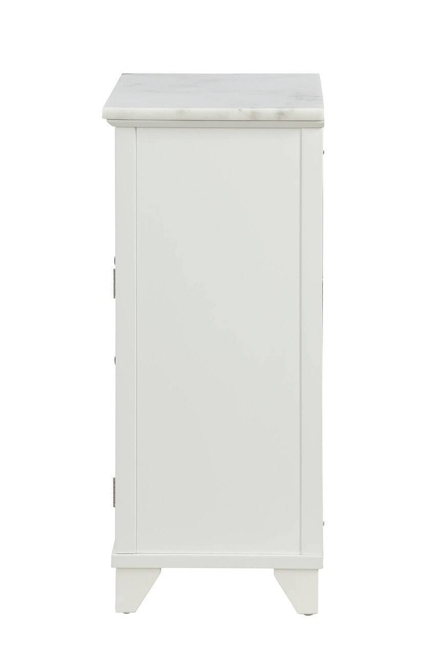 1 Cubby Wooden Cabinet with Marble Top R845872