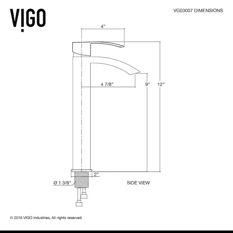 Single Handle Bathroom Vessel Faucet in Chrome L40991