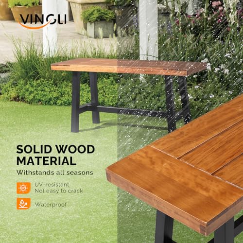 Outdoor Bench with Metal Legs D473865
