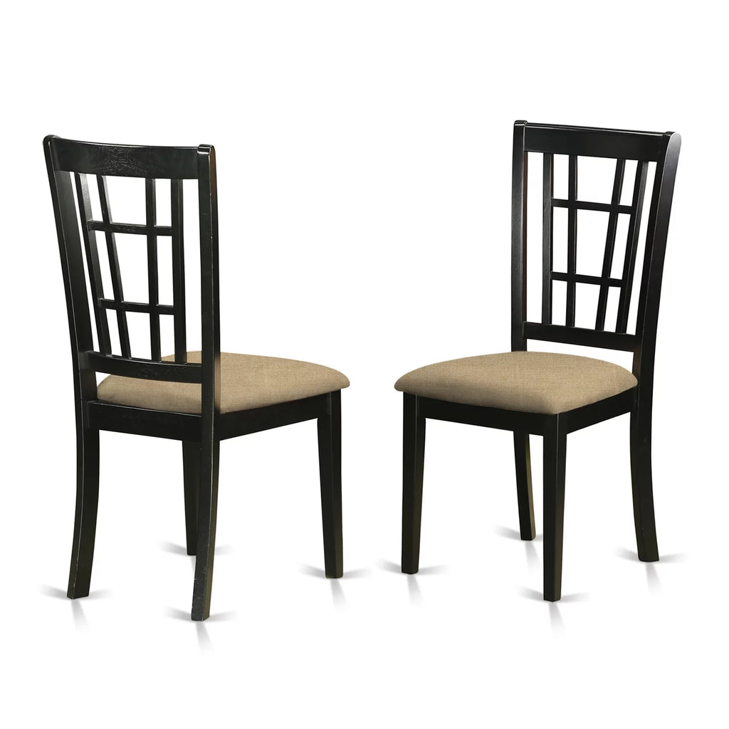 7 Piece Wooden Dining Table Set C43185