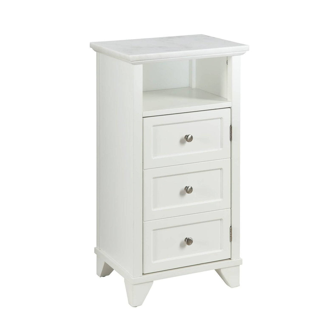 1 Cubby Wooden Cabinet with Marble Top R845872