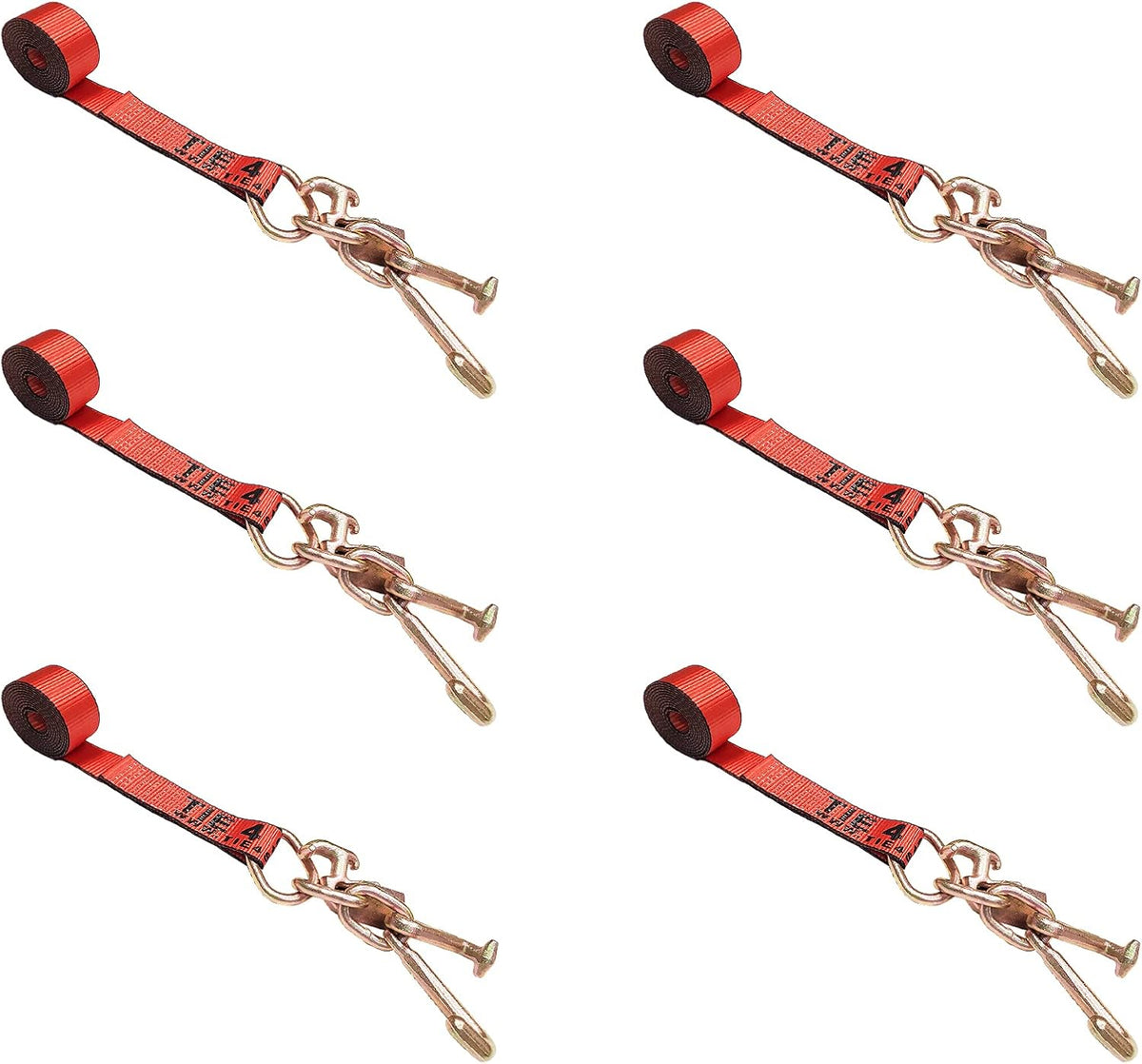 2” x 10’ Auto Tie-Down Car Straps 8 Pack Yellow Q7882