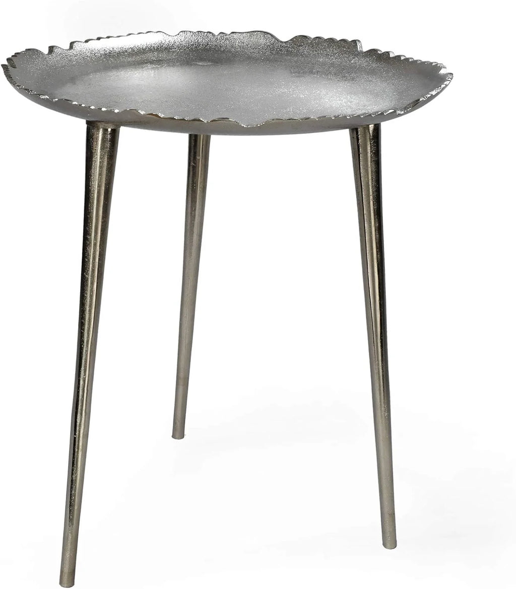 Aluminum Round Side Table, 19" Tall & 16" Diameter P295