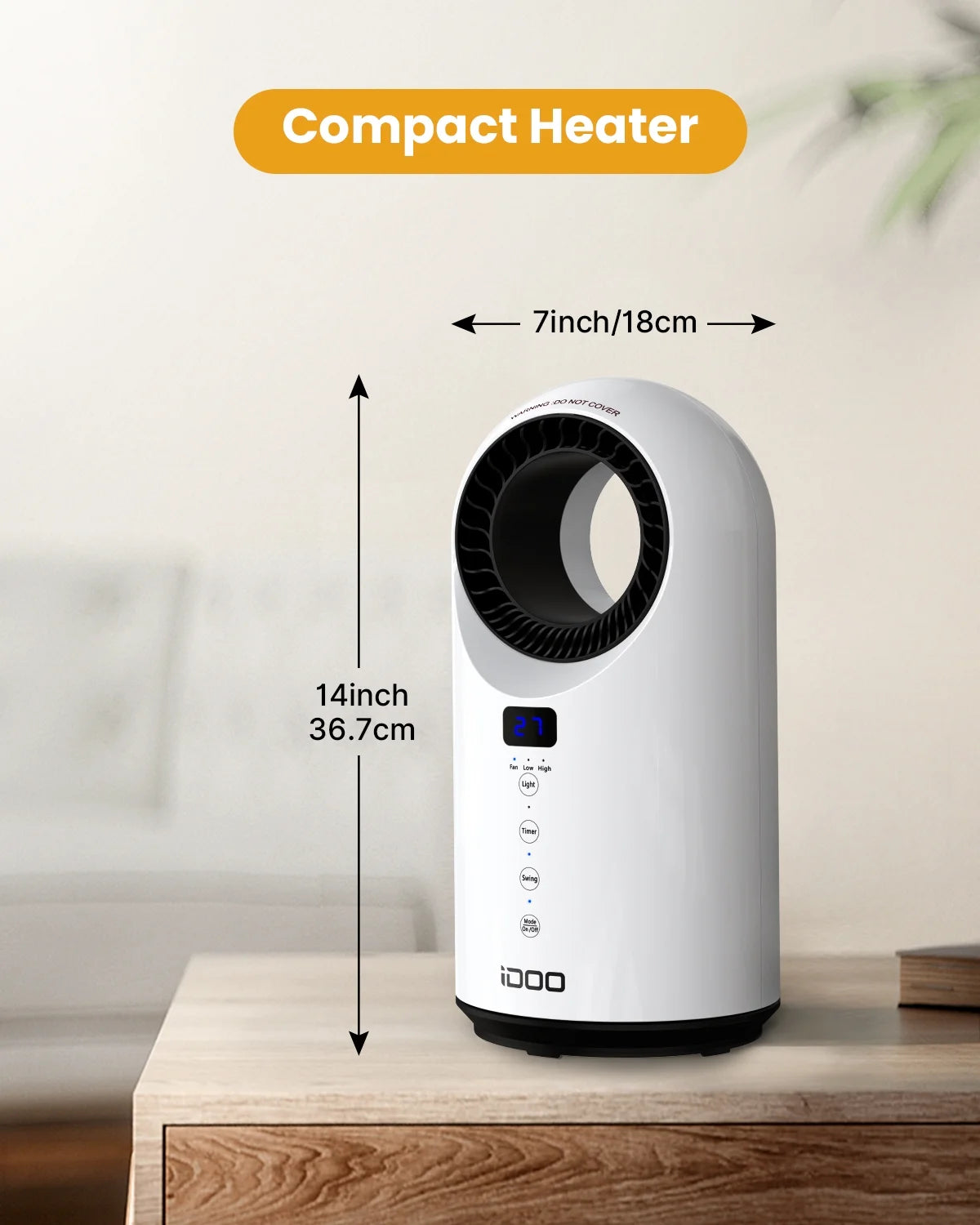 Portable Bladeless 2 in 1 Heater Fan X2281