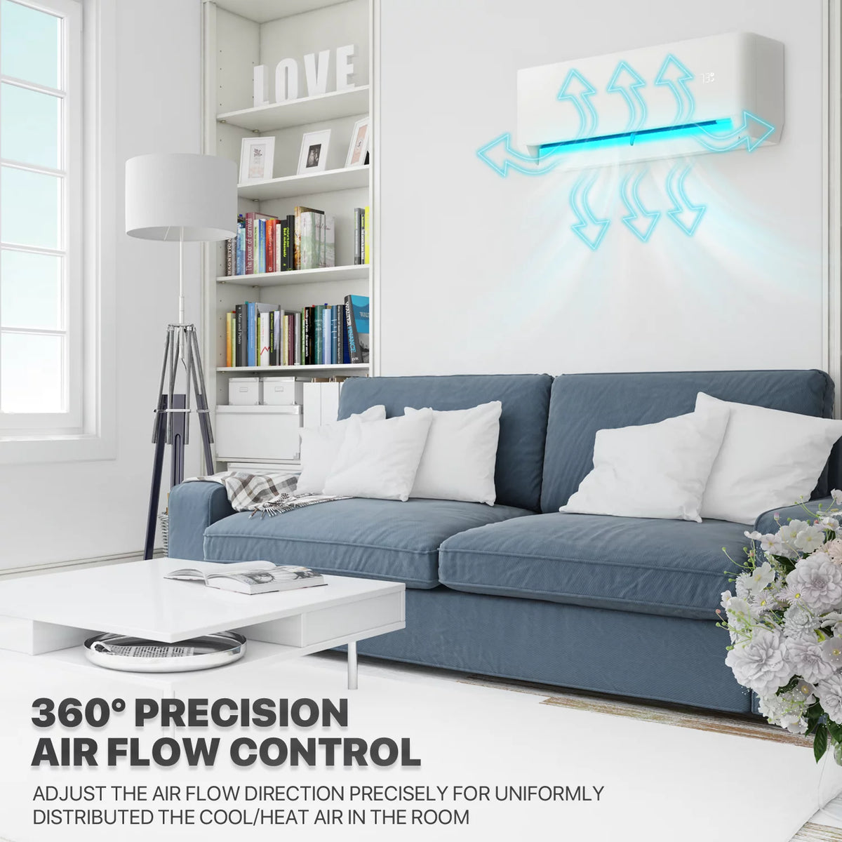 12000 BTU 22 SEER Mini Split Air Conditioner & Heater with WIFI X2749