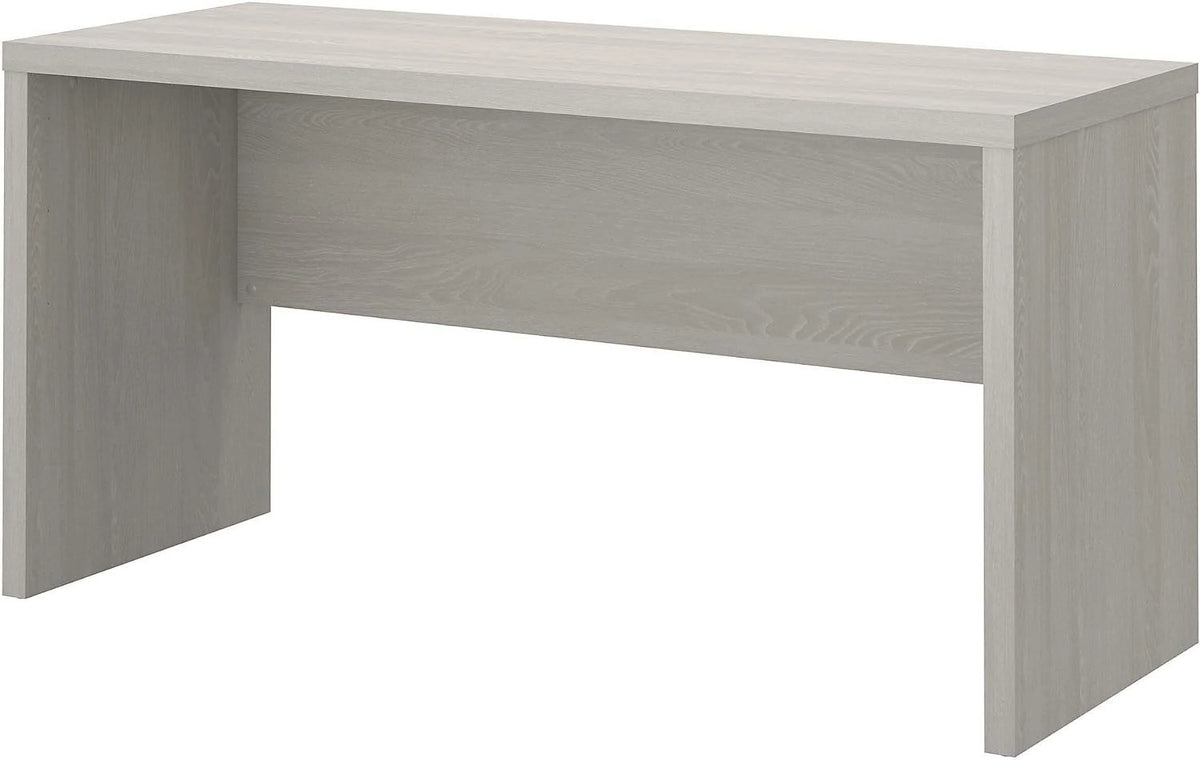 60W Gray Sand Credenza Table with Wire Management M650