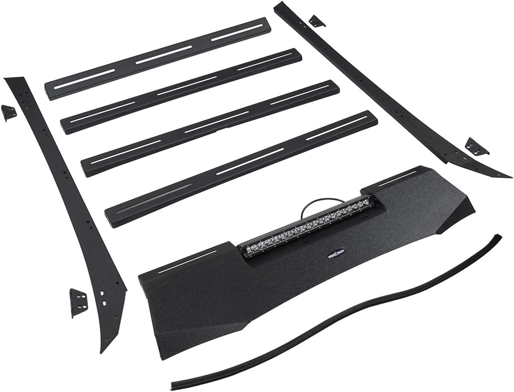 Roof Rack Basket Cargo Carrier with LED Light Bar Z1205