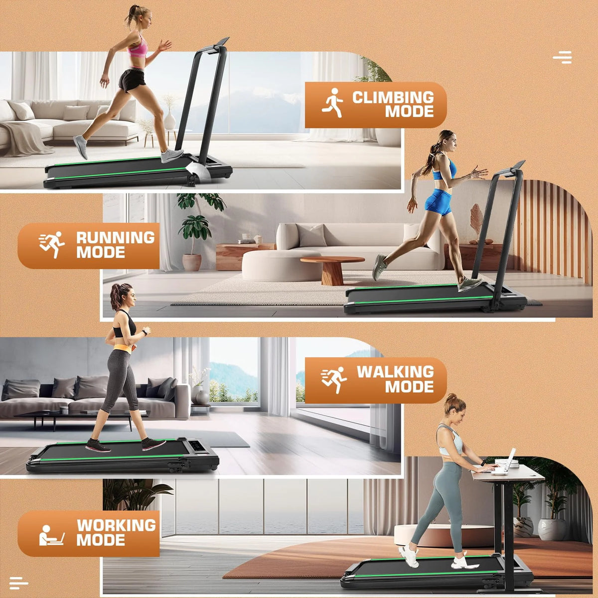 2 in 1 Folding Treadmill H589