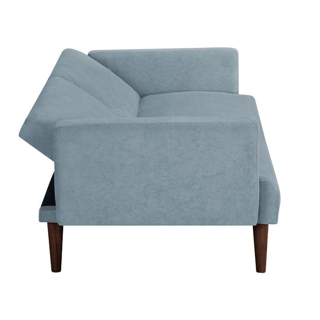 Blue Convertible Futon Sofa Bed S561413