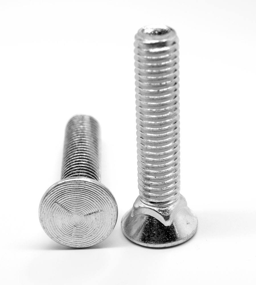 1/2x22-13 x 2 3/4x22 Grade 5 Plow Bolt #3 Flat Head Medium Carbon Steel Zinc Plated Z96583
