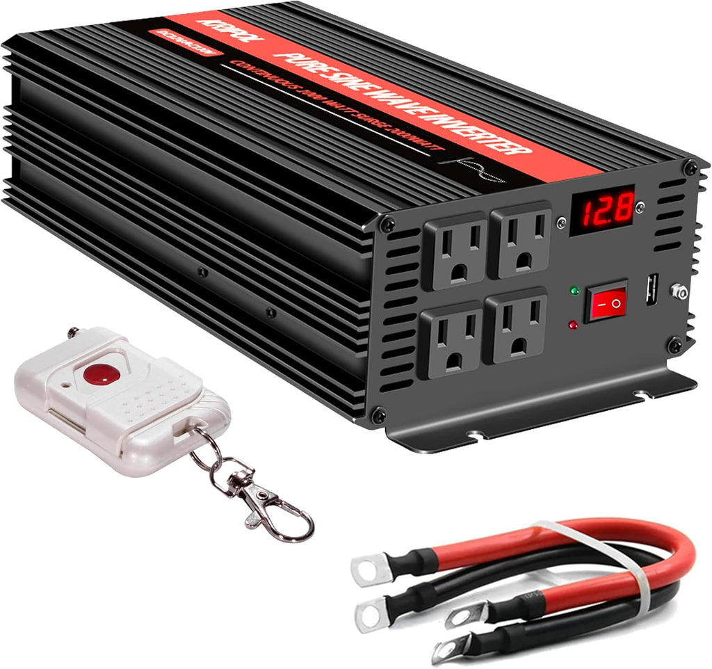 1500 Watt Pure Sine Wave Inverter 12V DC to 110v/120v AC A289054
