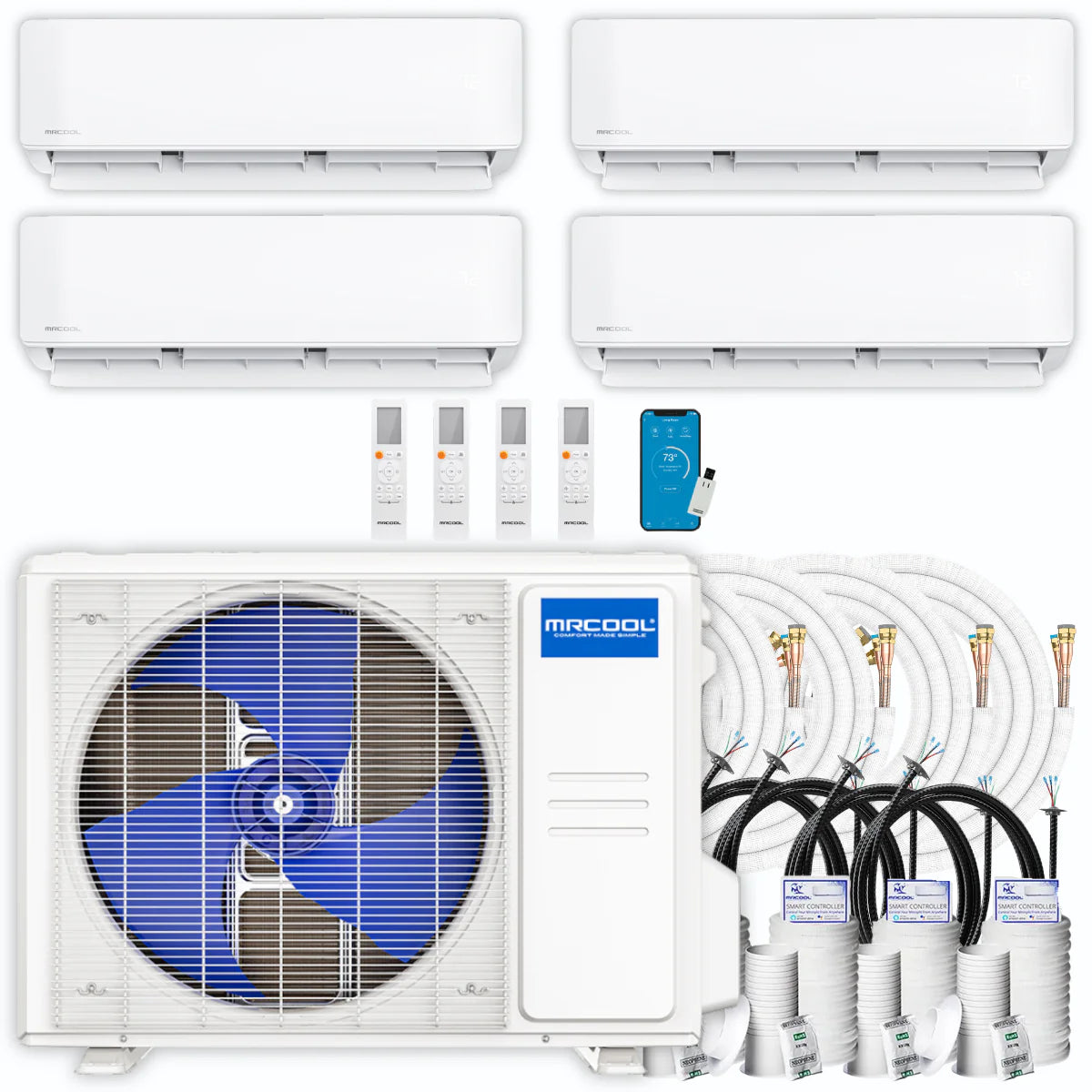 42,000 BTU 4 Zone Ductless Air Conditioner and Heat Pump L483